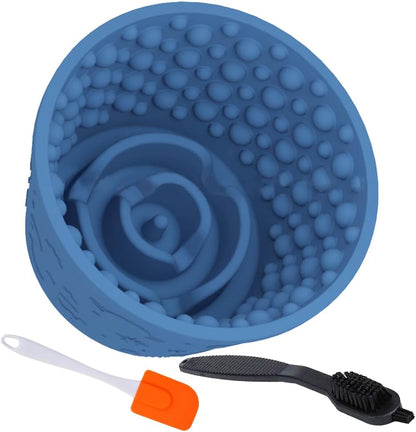 Dog Lick Bowl,Anxiety Relief Non-Slip Silicone Treat Bowl,Durable Anti-Choking Long-Lasting Enrichment Slow Feeder Licking Mat for Small Medium Large Breed,Freezable BPA Free Silicone Dishwasher Safe