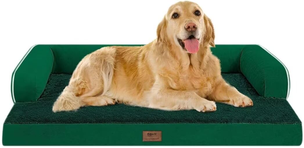 Large Dog Bed Orthopedic Washable - Beds Bolster - Medium XL XLarge Big Dogs - Memory Foam Couch Sofa - Waterproof with Removable Cover