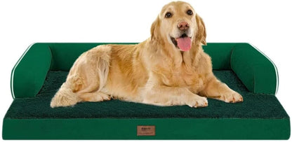 Large Dog Bed Orthopedic Washable - Beds Bolster - Medium XL XLarge Big Dogs - Memory Foam Couch Sofa - Waterproof with Removable Cover