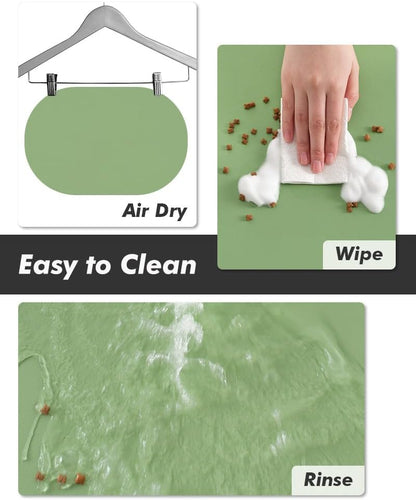 Absorbent Dog Food Mat-Cat Dog Mat for Food and Water Bowl, Quick Dry Pet Food Mat, No Stains Dog Feeding mat, Dog Accessories Pet Supplies Mat-Dog Water Bowl Mat for Messy Drinkers