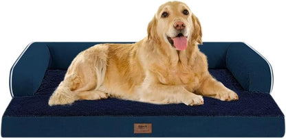 Large Dog Bed Orthopedic Washable - Beds Bolster - Medium XL XLarge Big Dogs - Memory Foam Couch Sofa - Waterproof with Removable Cover