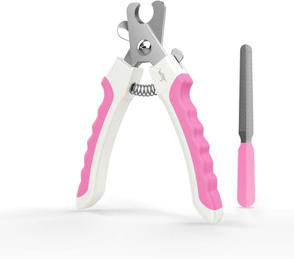 WePet Dog Nail Clippers U10.1, Dog Nail Trimmer Large Breed with Quick Sensor, Razor Sharp Blade Professional Pet Nail Clipper with Safety Guard and Nail File, Pale Turquoise