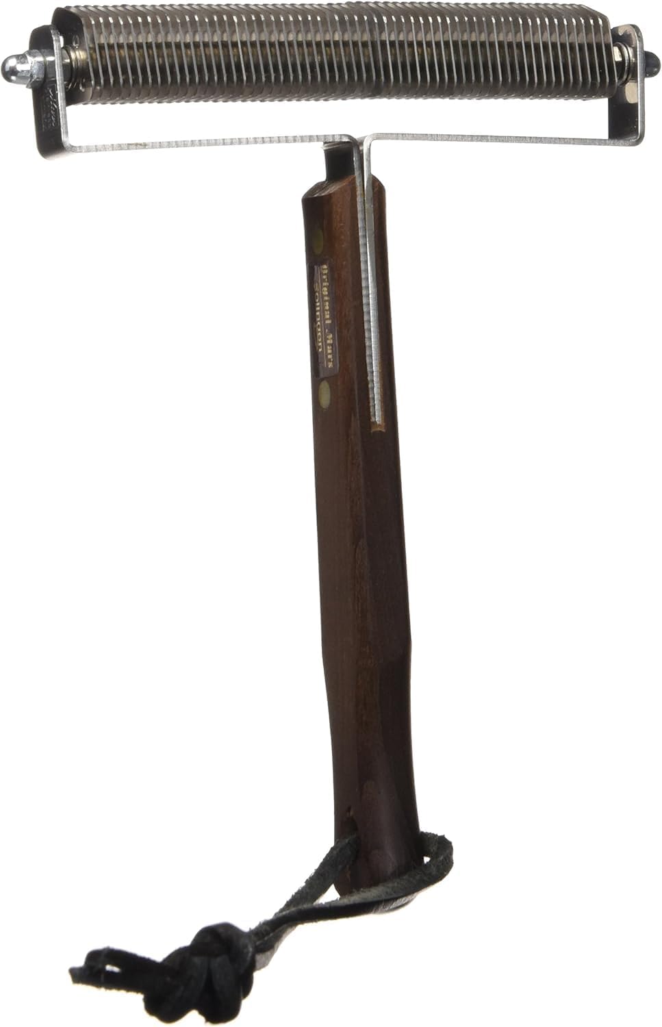 Mars Coat King Triple Wide Dematting Undercoat Grooming Rake Stripper Tool for Horses, Stainless Steel with Wooden Handle, Made in Germany, 60 Blade Extra Fine