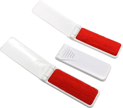 GARASANI 3 Pack Portable and Foldable Plastic Fold Clothing Dust Brush Pet Hair Remover Manual Sofa Bed Dry Cleaning Fabric Fluff Lint Cleaning Tool (Black)