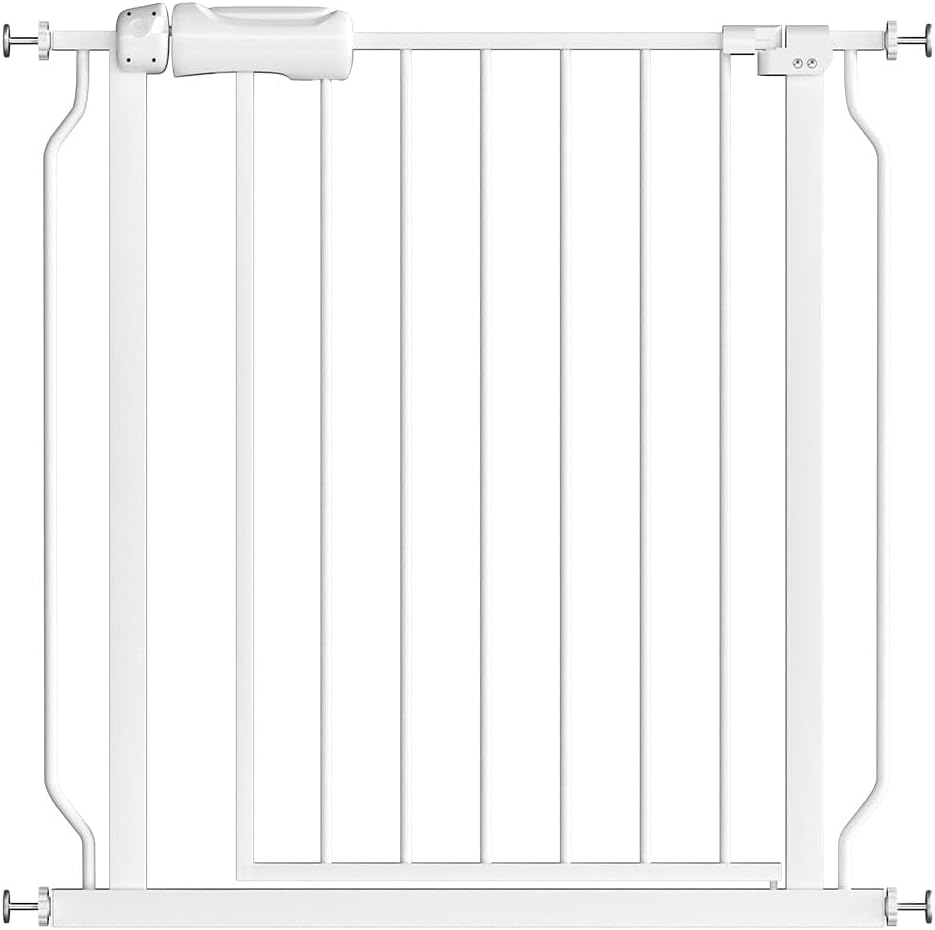 Fairy Baby Extra Wide Baby Gate for Dogs Pressure Monuted Safety Gate for Living Room, Fits 62 Inch to 67 Inch with No Drill Auto Close Dog Gate for Doorways, White