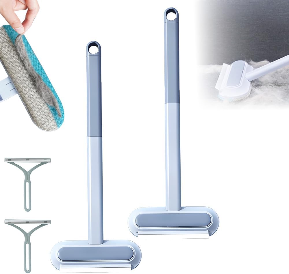 Moonboat Multifunctional Hair Removal Brush, Cleaner Pro Pet Hair, Cat Dog Hair Broom Lint Remover Scraper, Suitable for Carpet Rugs Bed Couch Curtains (A-1PC)