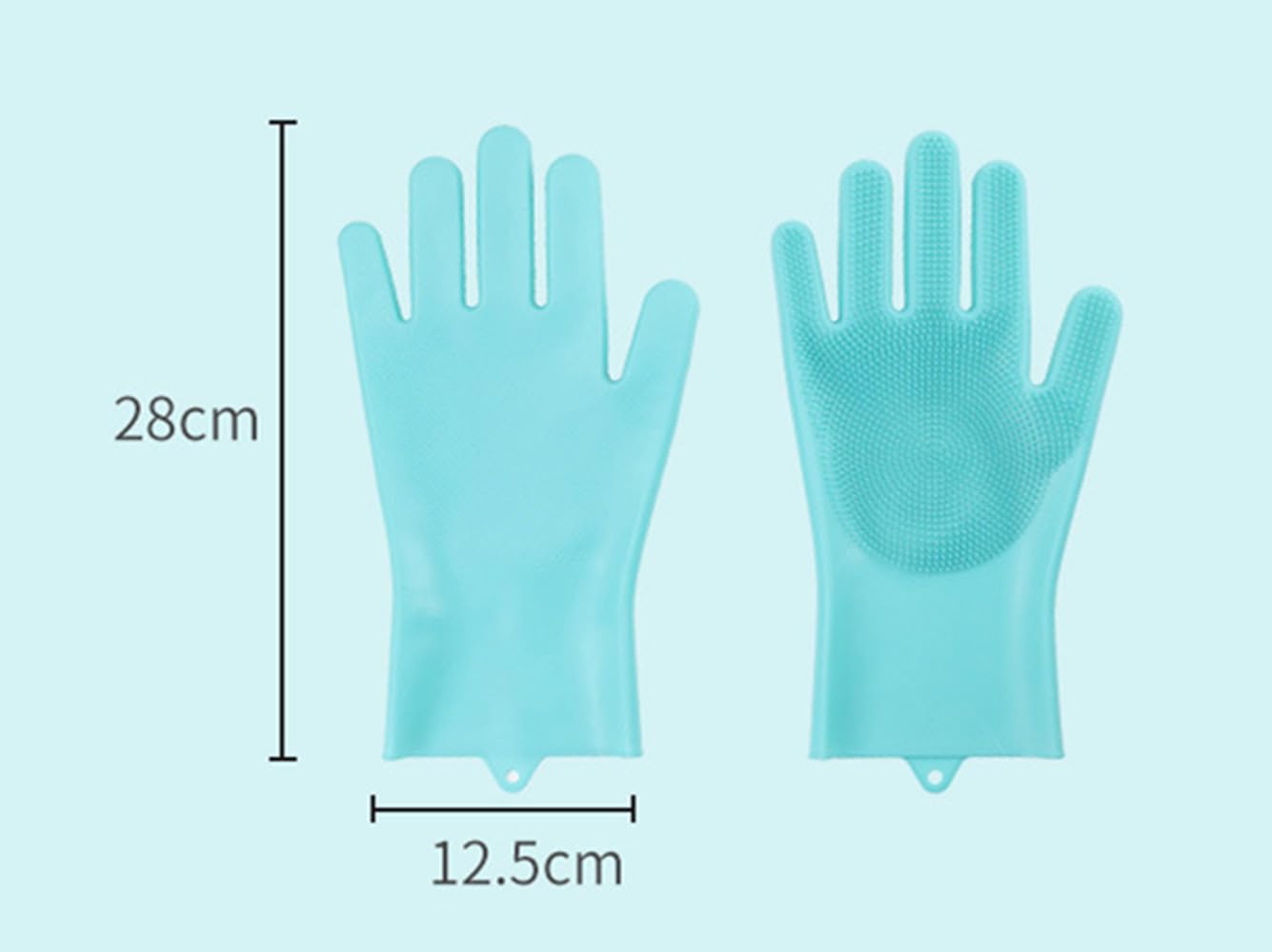 Pet Grooming Gloves Silicone Gloves with High-Density Teeth Enhanced Five Finger Design for Dogs Cats Bathing Massaging (Grey)