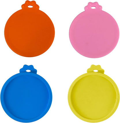 4 Pcs Food Can Lids Pet Can Covers, Silicone Small Pet Food Can Lids Covers for 3 oz 2.5 oz Cat Food Cans.