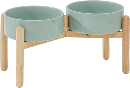 Havniva 8.3inch Ceramic Raised Dog Bowl with Stand, Elevated Dog Bowls for Large Breed Dog Food and Water Bowl Non-Slip Dog Dish Large Capacity Feeding Pet Water Bowl