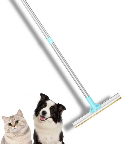 Telescopic Carpet Rake for Pet Hair, 36-55" Adjustable Rug Rake to Remove Dog Cat Hair & Fluff Matted Carpet, Stand Up Cleaning Tool for Under Furniture