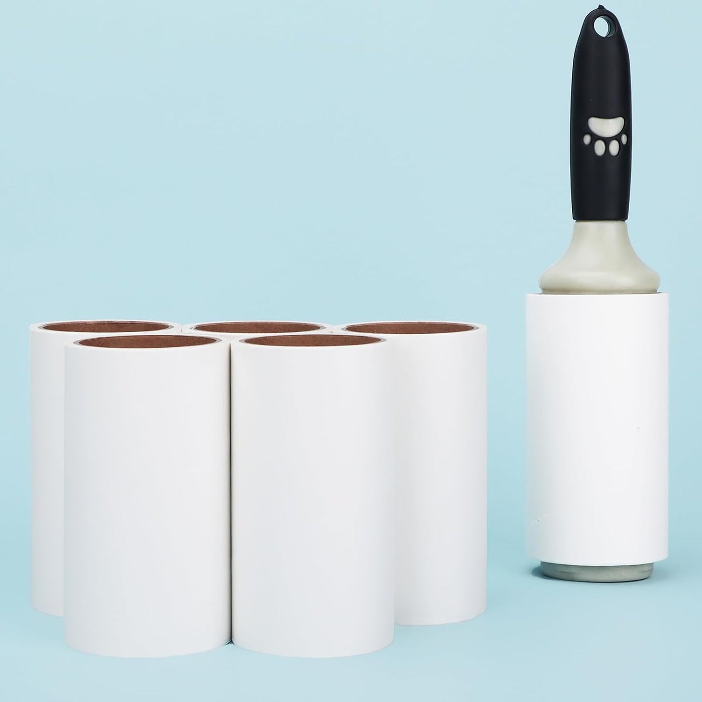 9 inch Lint Roller Refills Only Compatible with Spotty Supersize Extra Sticky Adhesive Lint Roller Refill Pet Cat & Dog Hair Remover for Clothes and Furniture, Pack of 5 Refills, 300 Sheets Total