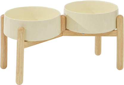 Havniva 8.3inch Ceramic Raised Dog Bowl with Stand, Elevated Dog Bowls for Large Breed Dog Food and Water Bowl Non-Slip Dog Dish Large Capacity Feeding Pet Water Bowl