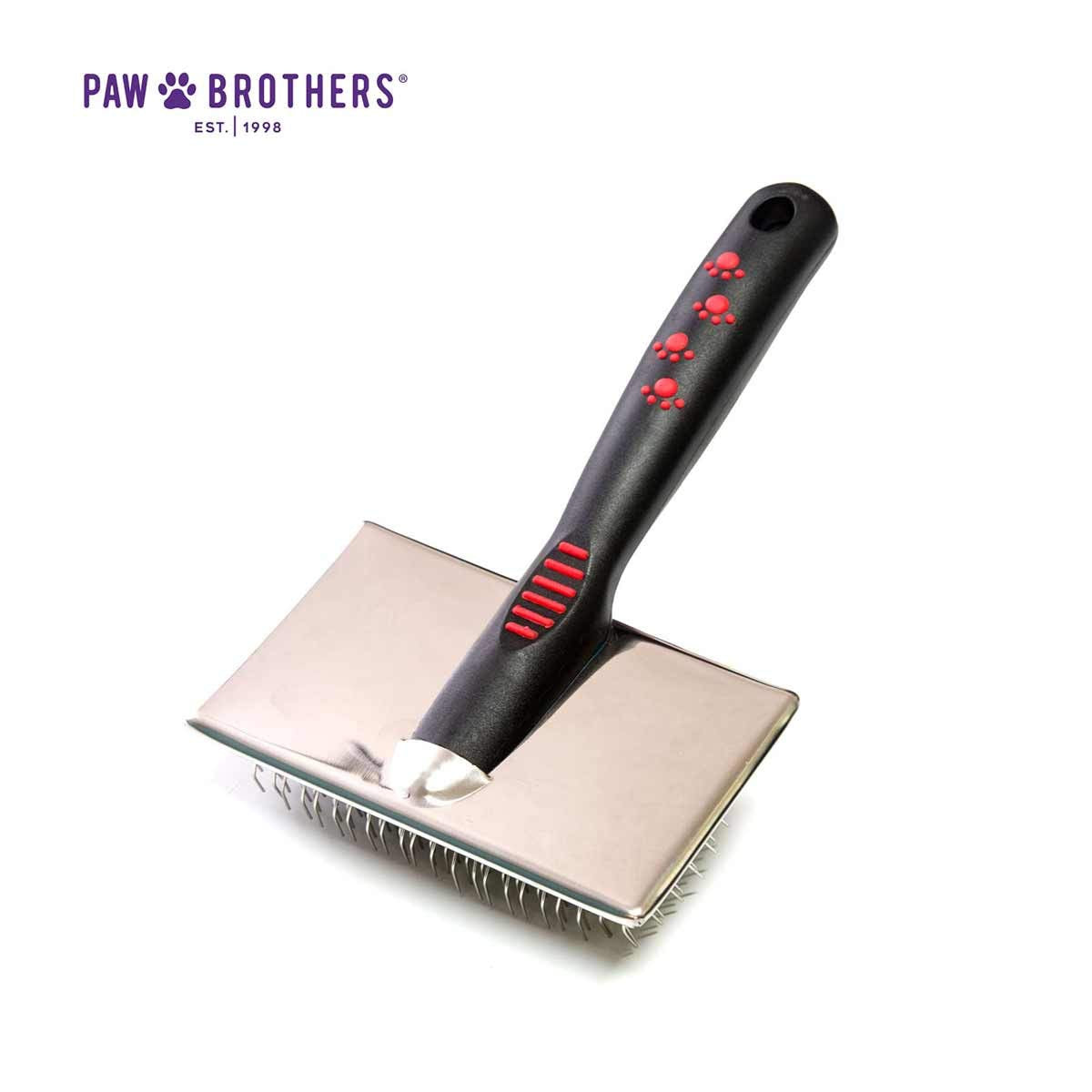 Ryan's Pet Supplies Paw Brothers Flat Slicker Brush for Dogs, Dog Brush for Long Haired Dogs, Professional Grade, Coated Tips, Gentle on Skin, Maximum Coverage, Extra Large