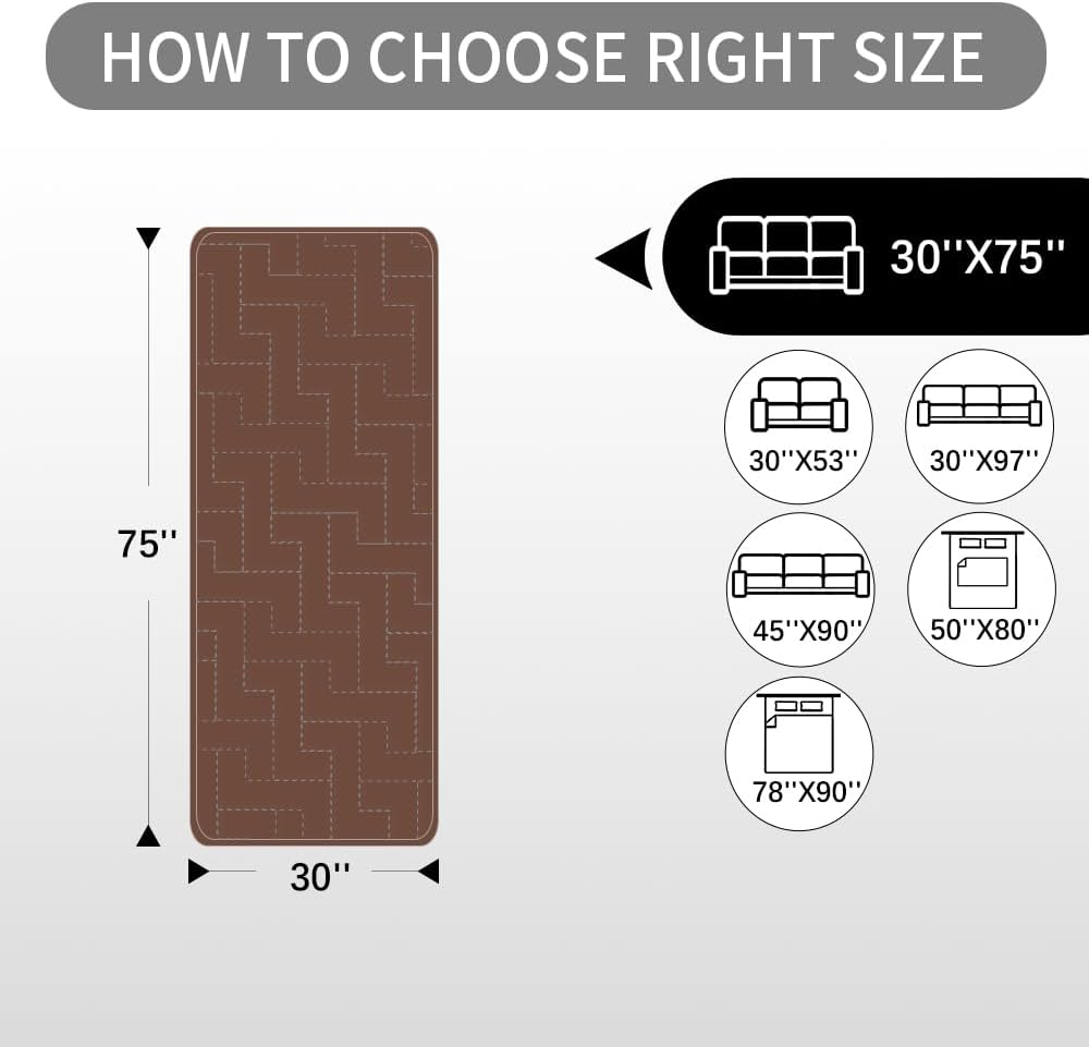 fuguitex Waterproof Dog Bed Cover Couch Cover, Anti-Slip Cat Mat Pet Pad Blanket for Sofa Chair Recliner Furniture Protrctor