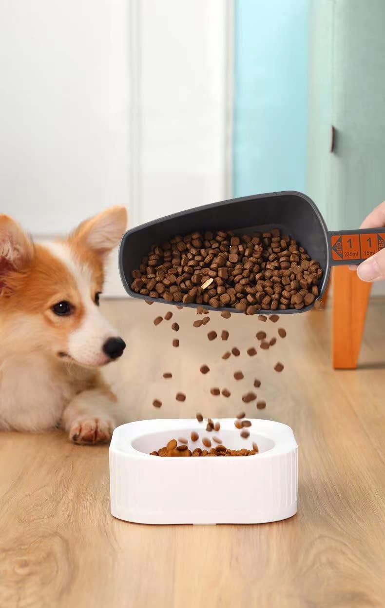 Comtim 4-in-1 Dog Food Scoop Set - 1 Cup, 1/2 Cup, 1/3 Cup, 1/4 Cup Pet Food Measuring Cup for Dog Cat