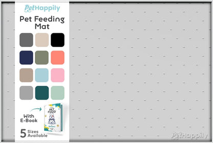Dog Food Mat - Raised Edges Dogs Mat for Food and Water Prevent Spill, Waterproof Cat Food Mats Protect Floors, Easy Clean Dog Bowl Mats for Food and Water, Silicone Pet Feeding Placemats