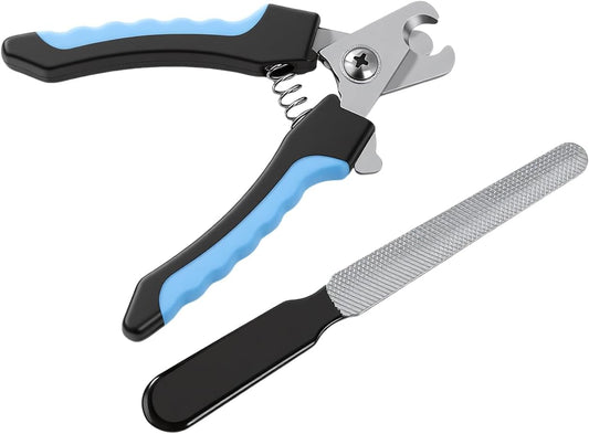 Dog Nail Clippers for Large Dogs, Pet Nail Clipper Kit for Small & Large Dogs & Cats，Dog Nail Clippers for Dogs and Cats - Safe and Easy to Use，Professional Dog & Cat Nail Trimmers (Pink)