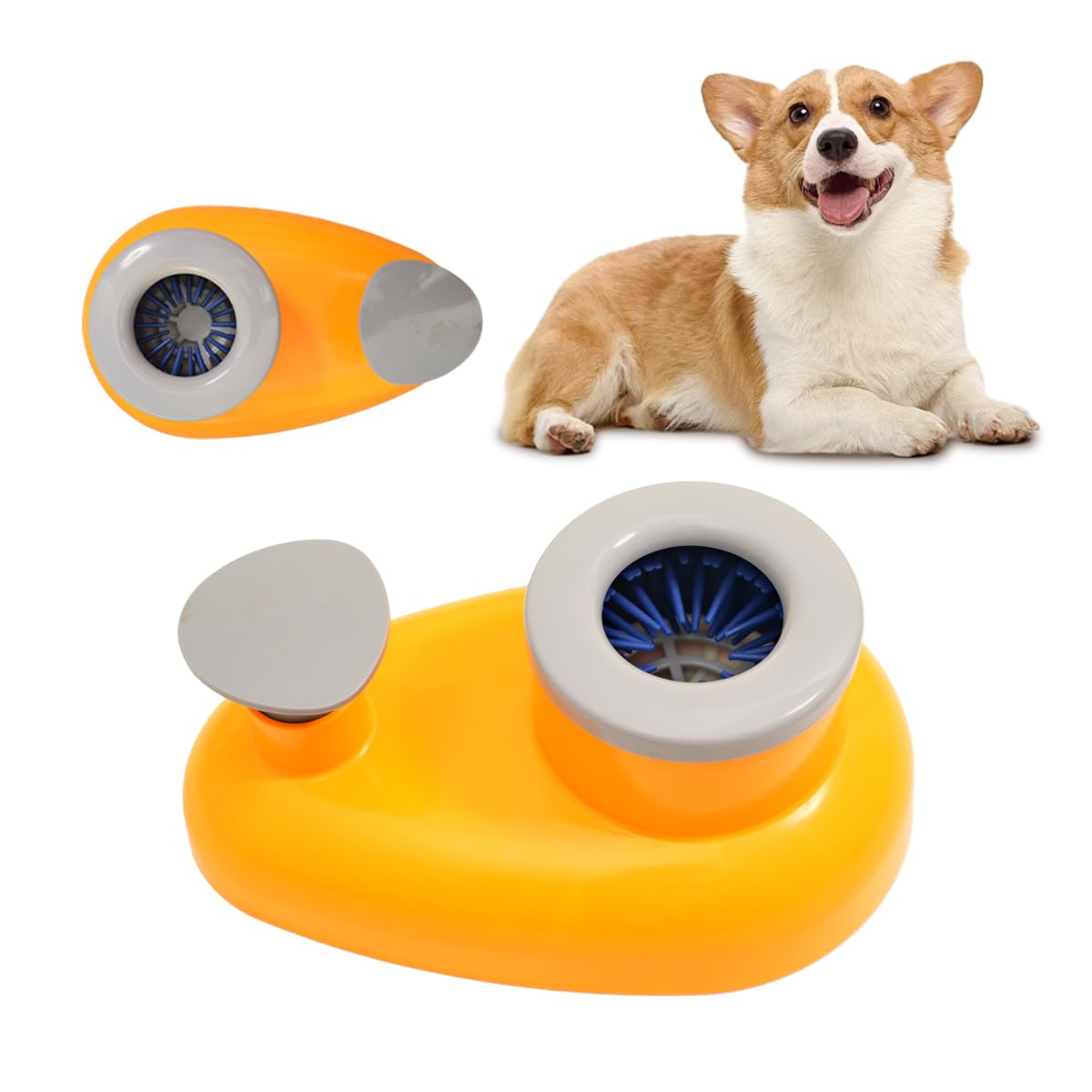 Mechanical Dog Paw Cleaner-Manually Driven Spinning-Cup Washer for All Breeds (Medium-Large)