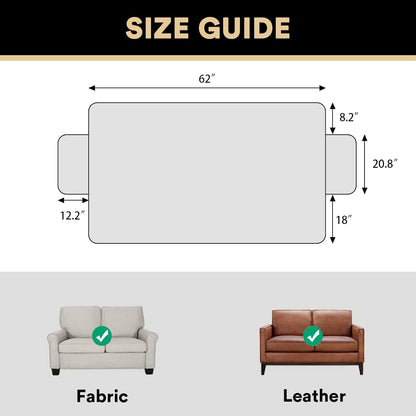 PrinceDeco 100% Waterproof Couch Cover for 3 Cushion Couch Sofa Pet Friendly Non-Slip Couch Cover for Dogs Washable Water Resistant Furniture Protector with Elastic Straps(Sofa 68", French Oak)