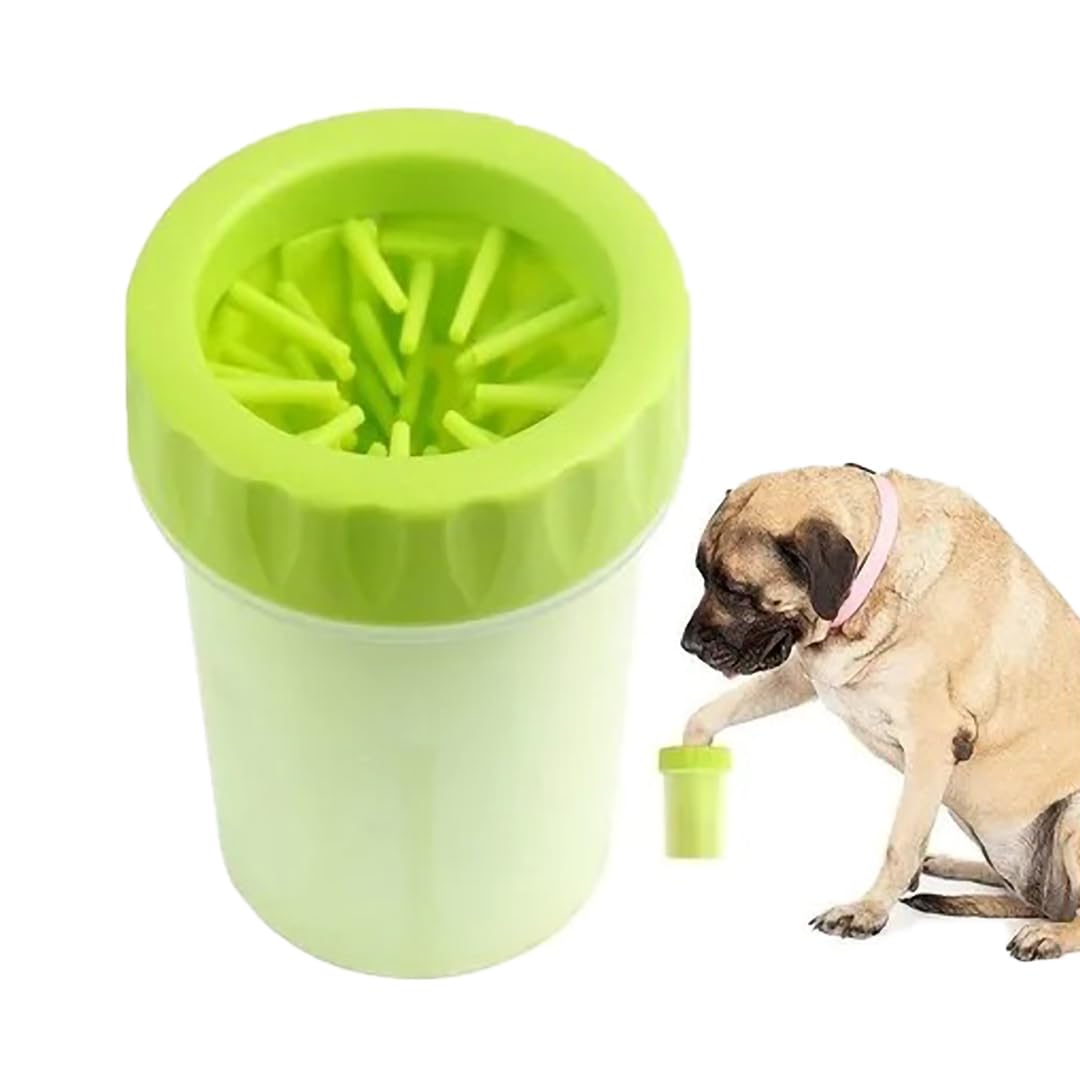 Dog paw cleaner. Portable dog paw washer. 2 in 1, brush and cleaner. Soft Silicone Dog Foot Cleaner Cup for Dogs and Cats. Portable pet cleaner. TeloComproYa