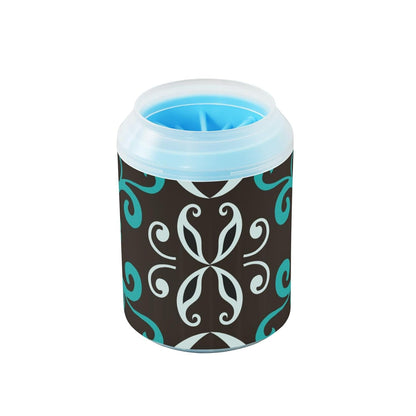 Dog Paw Cleaner Cups for Dogs Pet Foot Washer Paw Scrubber for Medium Small Dogs Cats Cleaning Cup Cute Yellow Fiesta Guitars Cacti and Ethnic Birds
