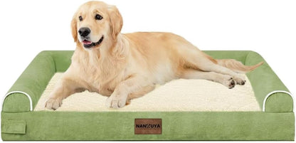 Large Dog Bed Orthopedic Washable: Beds Bolster XL Bed Large Big Dogs Memory Foam Couch Sofa Waterproof with Removable Cover