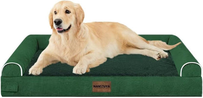 Large Dog Bed Orthopedic Washable: Beds Bolster XL Bed Large Big Dogs Memory Foam Couch Sofa Waterproof with Removable Cover