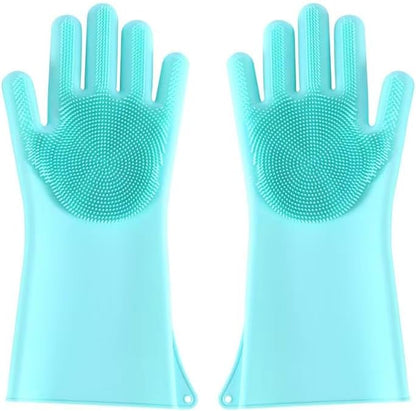 PnzongeMulti use silicone gloves for dogs, showers,pets cats hair removal, anti scratch massage products thickened set of 2