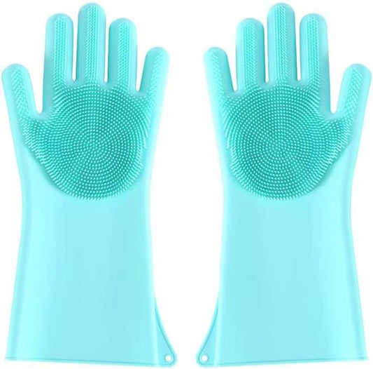 PnzongeMulti use silicone gloves for dogs, showers,pets cats hair removal, anti scratch massage products thickened set of 2