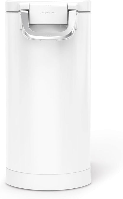 simplehuman Large Pet Food Storage Container, Holds 30-35 lb / 14-16 kg of Dry Dog Food, Cat Food, or Bird Seed, Airtight Lock-Tight Lid with Magnetic Scoop, BPA-Free, Brushed Stainless Steel