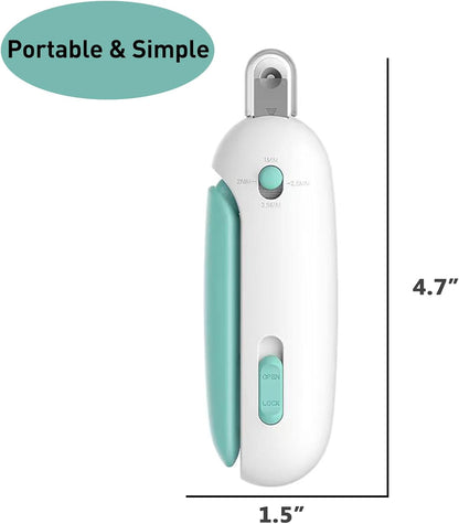 Cat Nail Clipper | Cat Nail Trimmer with Clipping Debris Storage, Adjustable Sizes, Hidden Nail File, Round Hole Blade for Injury-Free Grooming Tool for Pets, Pink