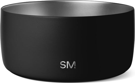 Simple Modern Stainless Steel Pet Water Bowl for Dogs & Cats | Reusable Insulated Stainless Steel Food Bowls for Dog Cat | No Tip No Slip BPA Free | Bentley Collection | Medium (32oz) | Almond Birch