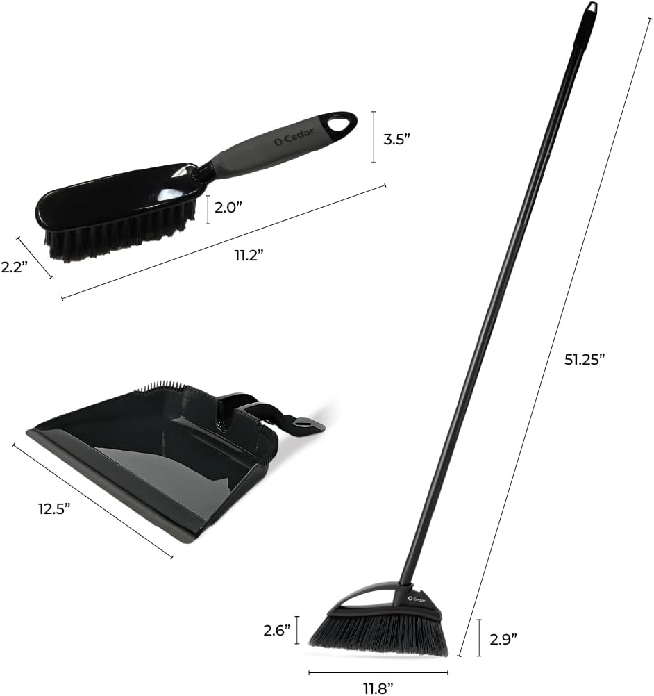 O-Cedar Pet Pro Broom with Step-On Dustpan | Remove 99% with One Sweep | Removes 3 Times More Pet Hair | Quiet Cleaning Tool for Cat and Dog Owners