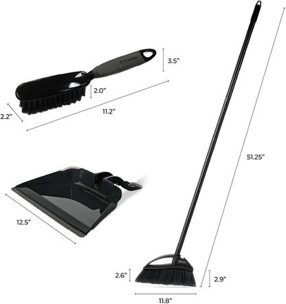 O-Cedar Pet Pro Broom with Step-On Dustpan | Remove 99% with One Sweep | Removes 3 Times More Pet Hair | Quiet Cleaning Tool for Cat and Dog Owners