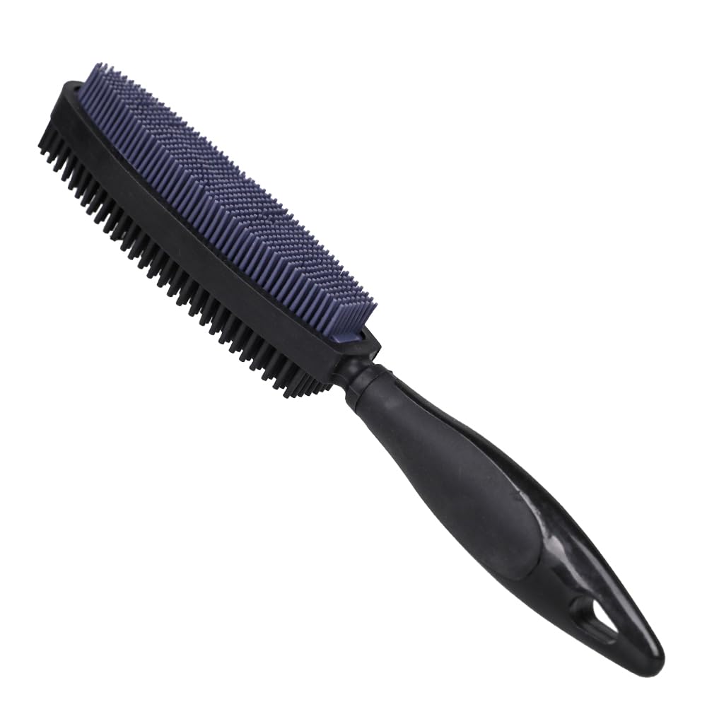Rubber Pet Hair Removal Brush for Couch Clothes Dog Cat Pet Hair Carpet, Also Used as Dog Cat Bath Brush with Massage Effect