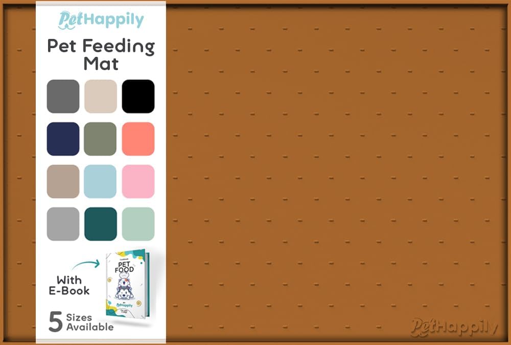 Dog Food Mat - Raised Edges Dogs Mat for Food and Water Prevent Spill, Waterproof Cat Food Mats Protect Floors, Easy Clean Dog Bowl Mats for Food and Water, Silicone Pet Feeding Placemats