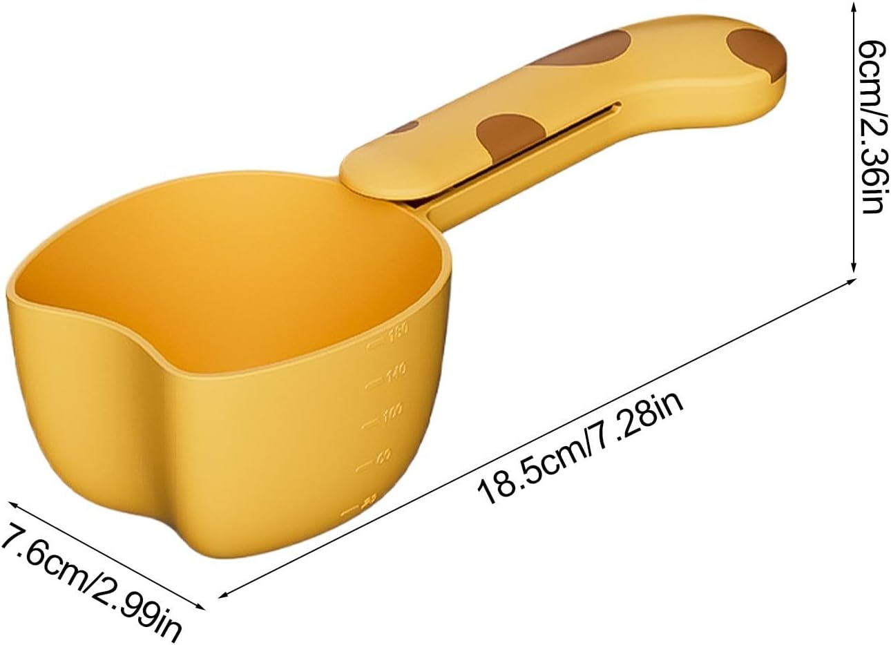 Pet Food Scoop - Pet Food Feeding Scoop - Dog Food Scoop - Rice Measuring Spoon With Bag Clip - Multifunctional Measuring Food Scoop For Pets Puppy Dogs Cats