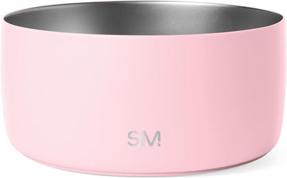 Simple Modern Stainless Steel Pet Water Bowl for Dogs & Cats | Reusable Insulated Stainless Steel Food Bowls for Dog Cat | No Tip No Slip BPA Free | Bentley Collection | Medium (32oz) | Almond Birch
