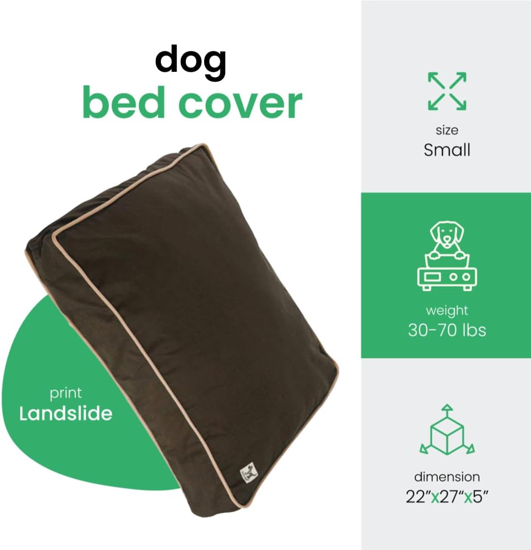Molly Mutt Medium to Large Dog Bed Cover- Forever Young Print - Measures 27”X36”X5’’ - 100% Cotton - Durable - Breathable - Sustainable - Machine Washable Dog Bed Cover (Dd82b)