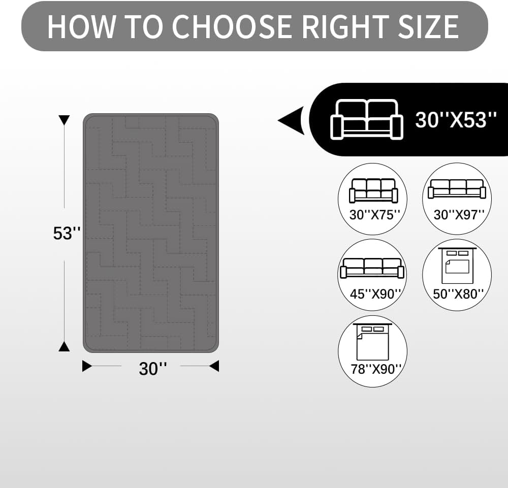 fuguitex Waterproof Dog Bed Cover Couch Cover, Anti-Slip Cat Mat Pet Pad Blanket for Sofa Chair Recliner Furniture Protrctor