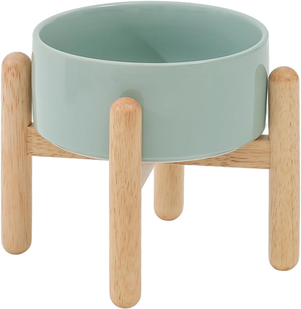 Havniva 8.3inch Ceramic Raised Dog Bowl with Stand, Elevated Dog Bowls for Large Breed Dog Food and Water Bowl Non-Slip Dog Dish Large Capacity Feeding Pet Water Bowl