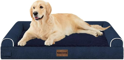 Large Dog Bed Orthopedic Washable: Beds Bolster XL Bed Large Big Dogs Memory Foam Couch Sofa Waterproof with Removable Cover
