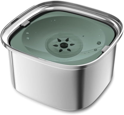 Decflow 3L Dog Water Bowl, Slow Water Bowl for Dogs, No Spill Water Bowl for Dogs, Spill Proof, No Splash Dog Water Bowl, Stainless Steel Slobber Stopper Water Bowl for Messy Drinkers