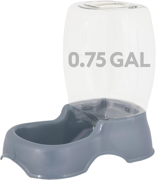 Petmate Pet Cafe Cat and Dog Water Dispenser - Water Bowl for Cats and Dogs, USA Made, 1.5 GAL, Pearl Ash Blue