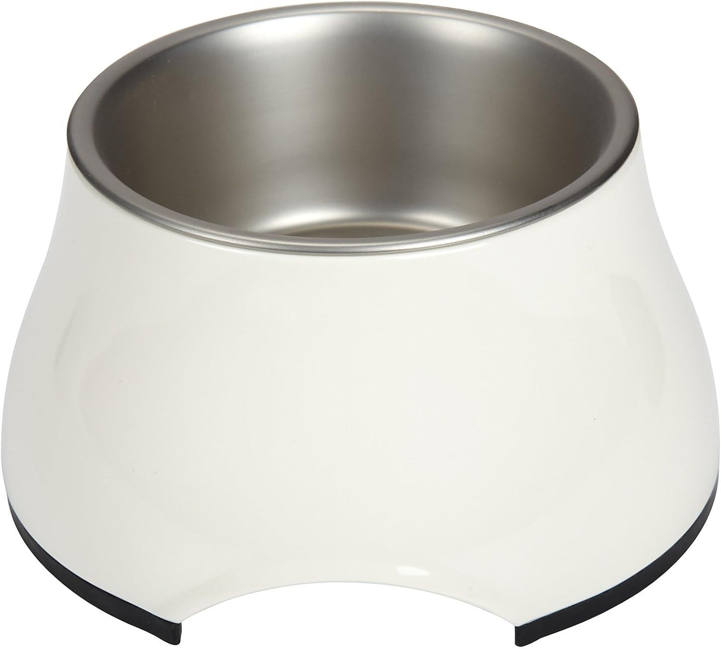 Dogit Elevated Dog Bowl, Stainless Steel Dog Food and Water Bowl for Large Dogs, White, 73753