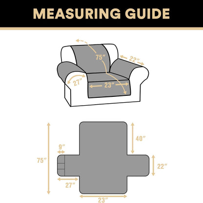 PrinceDeco 100% Waterproof Couch Cover for 3 Cushion Couch Sofa Pet Friendly Non-Slip Couch Cover for Dogs Washable Water Resistant Furniture Protector with Elastic Straps(Sofa 68", French Oak)