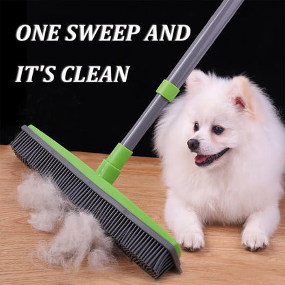 Pet Hair Broom,Multifunctional Rubber Cat and Dog Hairs,Silicone Hair Rake for Dog & Cat Hair, for Tiles, Wooden Floors, Carpets (B)