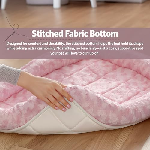 MidWest Homes for Pets QuietTime Dog Bed - White Fleece Bolster, Ultra-Soft and Machine Washable, Fits 24-Inch Crates and Carriers, for Small Breed Dogs