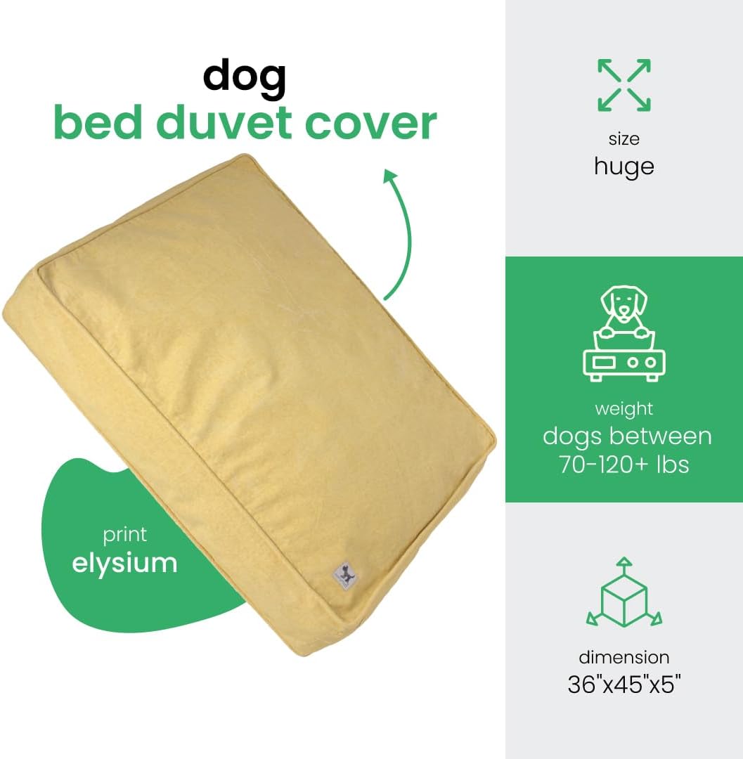 Molly Mutt Medium to Large Dog Bed Cover- Forever Young Print - Measures 27”X36”X5’’ - 100% Cotton - Durable - Breathable - Sustainable - Machine Washable Dog Bed Cover (Dd82b)