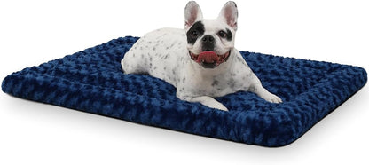 Washable Dog Bed Mat Ultra Soft Dog Crate Pad Comfy Fluffy Pet Kennel Beds Sleeping Mattress for Large Jumbo Medium Small Dogs, 36 x 23 Inch, Gray